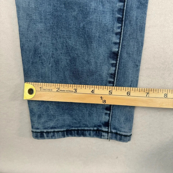 Straight Leg Camo Moto Jeans Mens Size 32 Medium Acid Blue Mid Rise - Picture 10 of 12